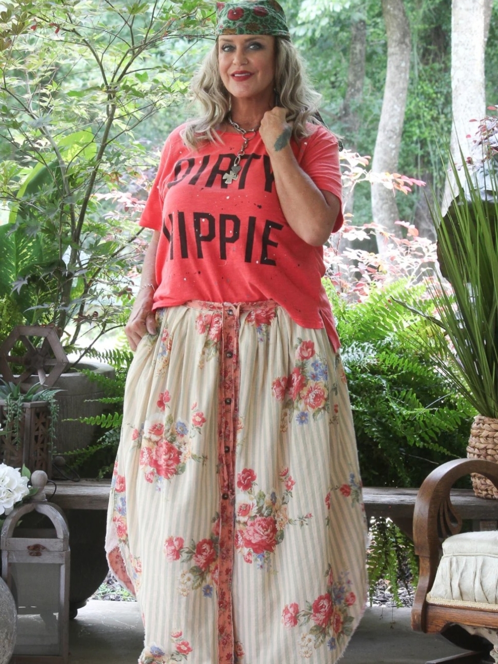 🔥Brand New Floral Meadows REVERSIBLE Skirt By Jaded Gypsy